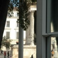 Maison carrée et Médiathèque