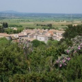 Hameau de Vic et au loin le Mont Bouquet (1911 visites) Commune de Sainte Anastasie Hameau de Vic et au loin le Mont Bouquet
